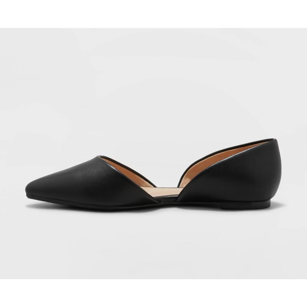 Dv. NWT A NEW DAY BLACK JULIE BALLET FLATS SIZE ♡8.5♡ - Picture 3 of 9